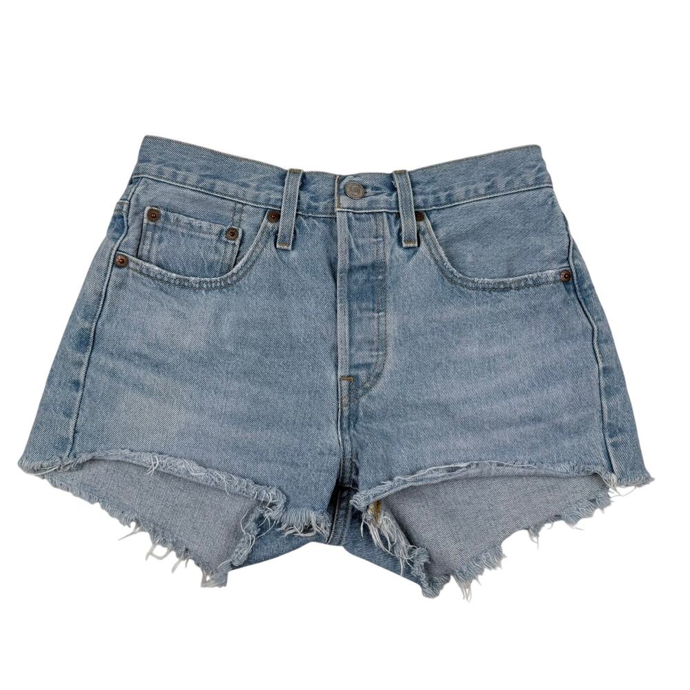 Levis 501 High-Rise Cutoff Denim Shorts Light Wash Jeans Sz 26 Classic